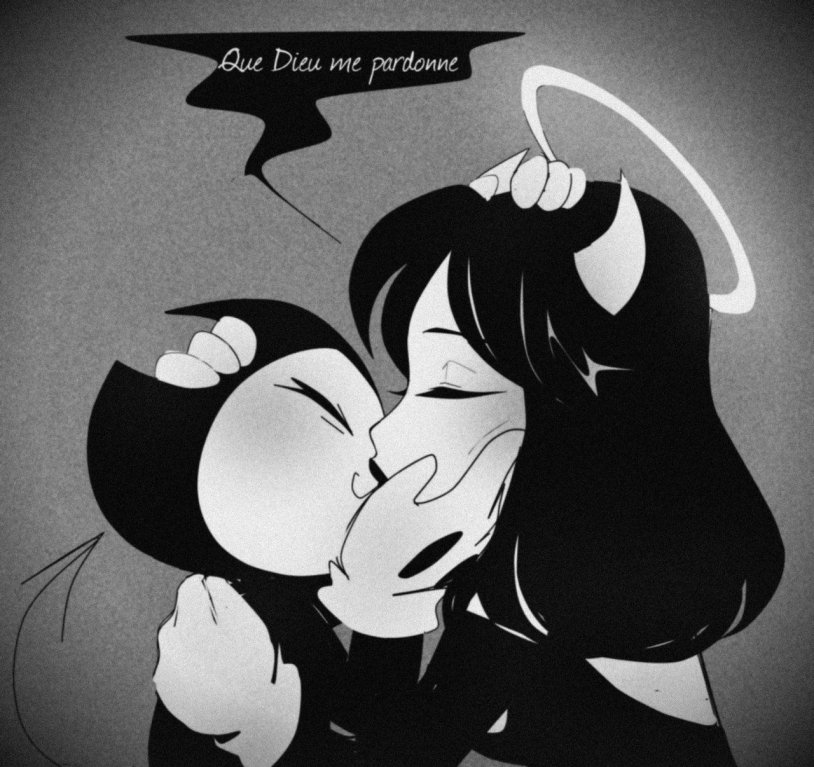Alice Angel and Bendy kiss
