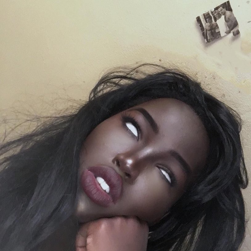 Ebony Bridges in a swimsuit