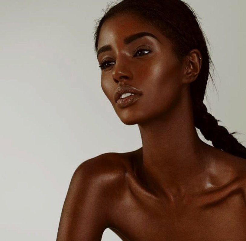 Beautiful black women on the beach