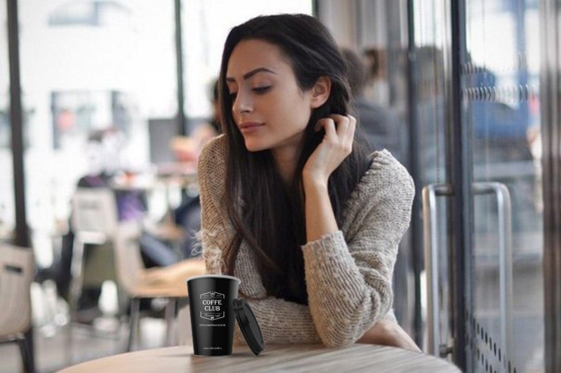 Girl drinking coffee