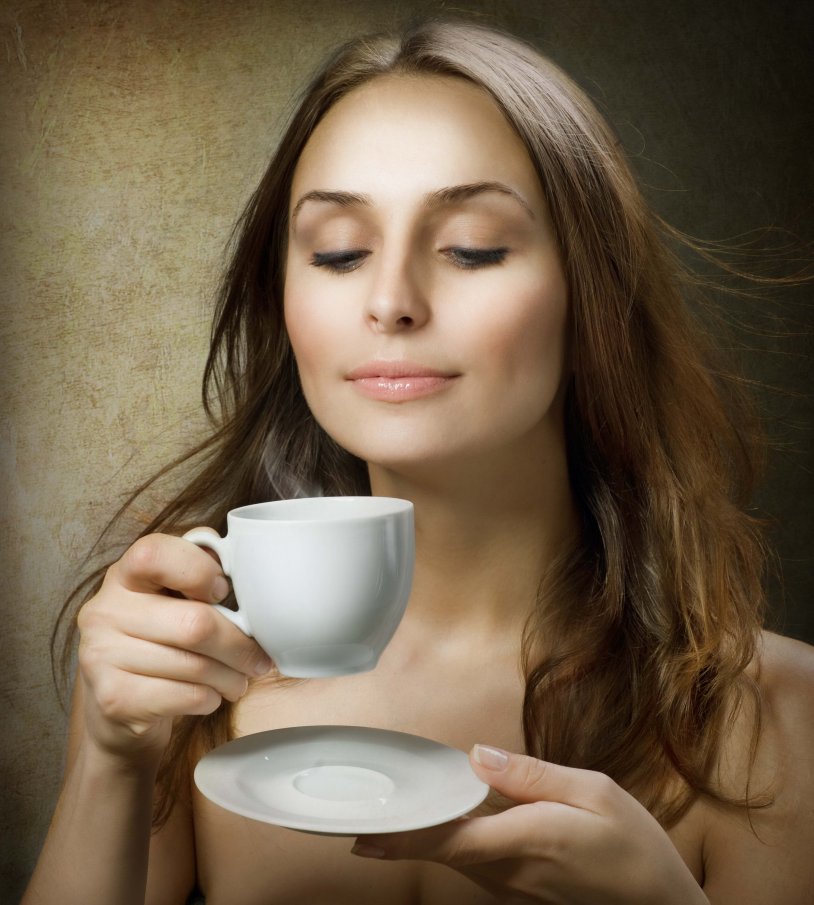 Girl drinking coffee