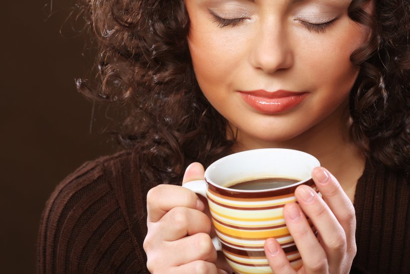 Girl drinking coffee