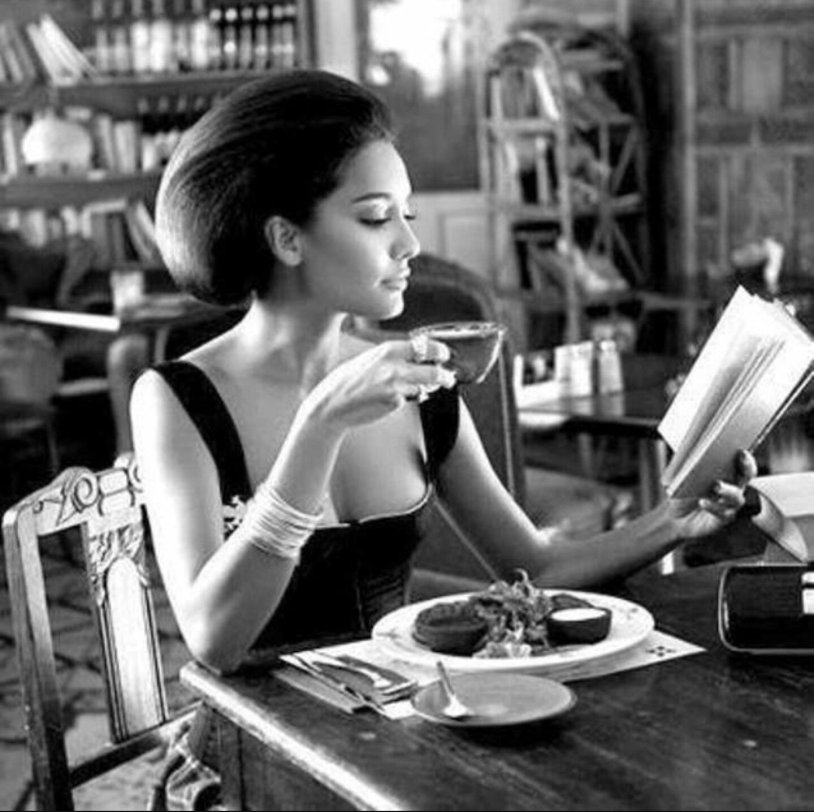 Girl drinking coffee