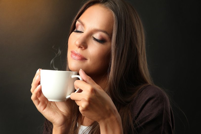 Girl with a mug of tea