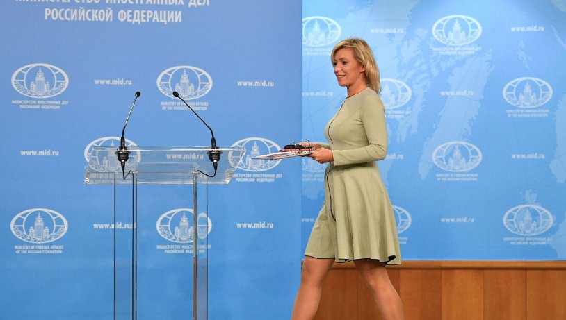 Maria Zakharova Russian Foreign Ministry legs