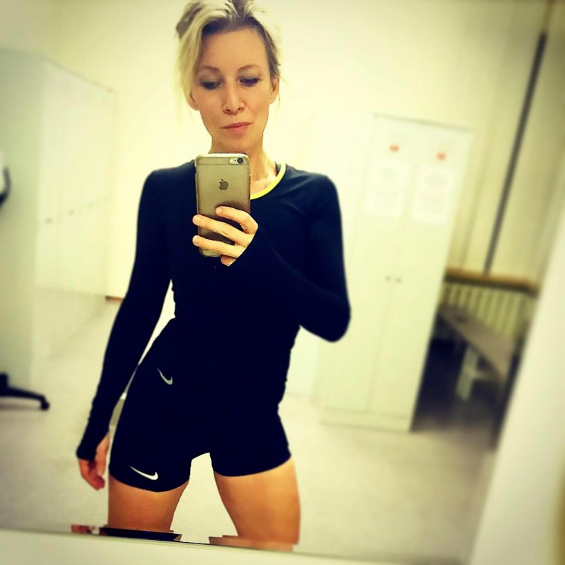Maria Zakharova in the gym