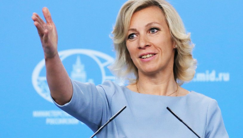 Maria Zakharova laughs