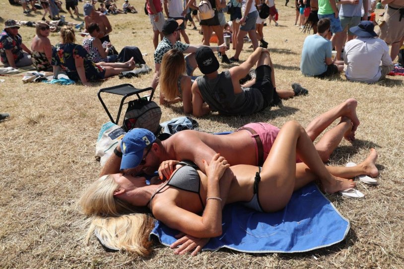 Nude at the festival lick