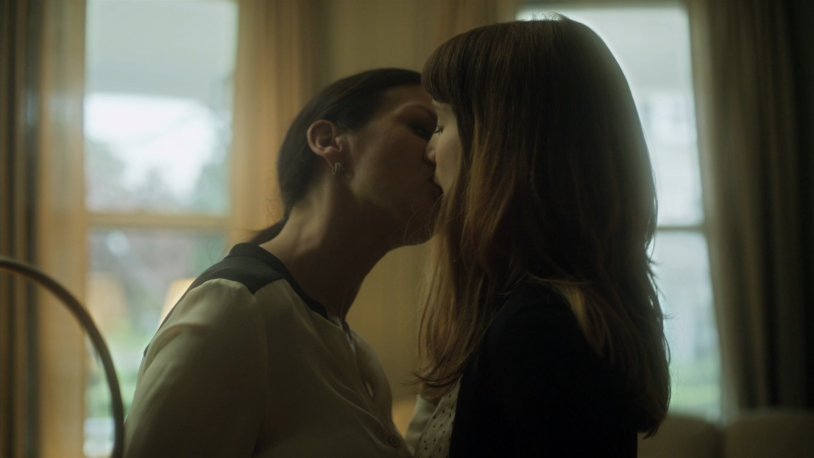 Catherine Zeta Jones and Rooney Mara kiss