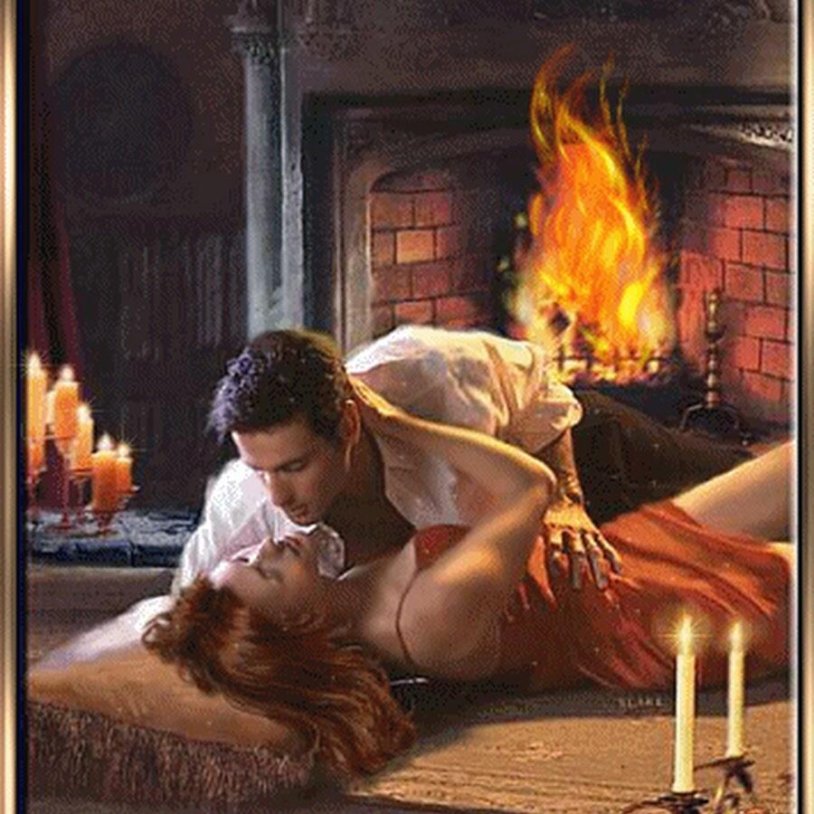Passion near the fireplace