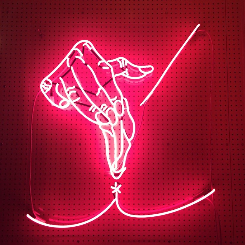 Neon sign silhouette