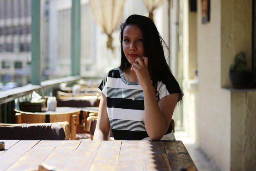 Sports girl portrait mode