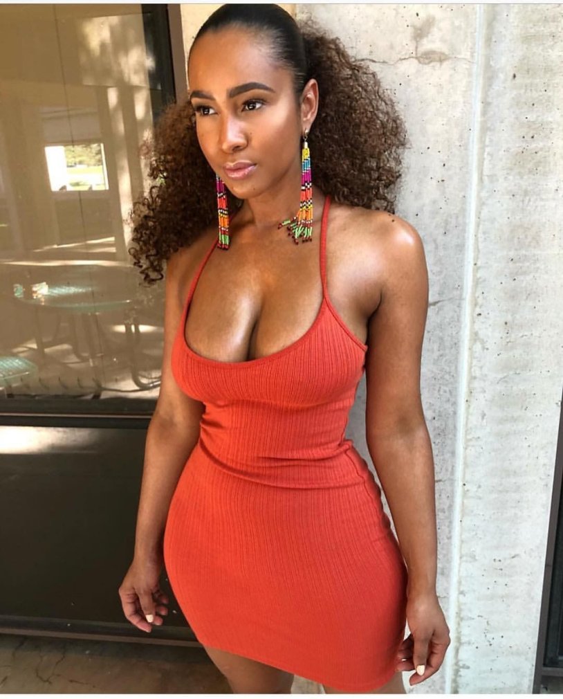 Black women in dresses boobs