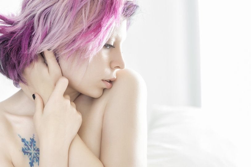 Multi-colored hair in girls