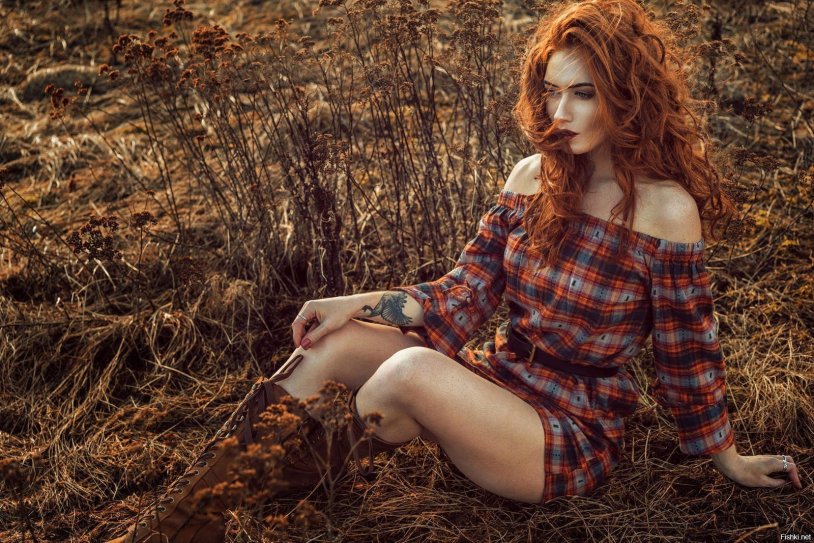 Redhead girl beautiful aesthetics