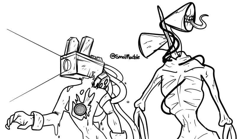 Siren head coloring book