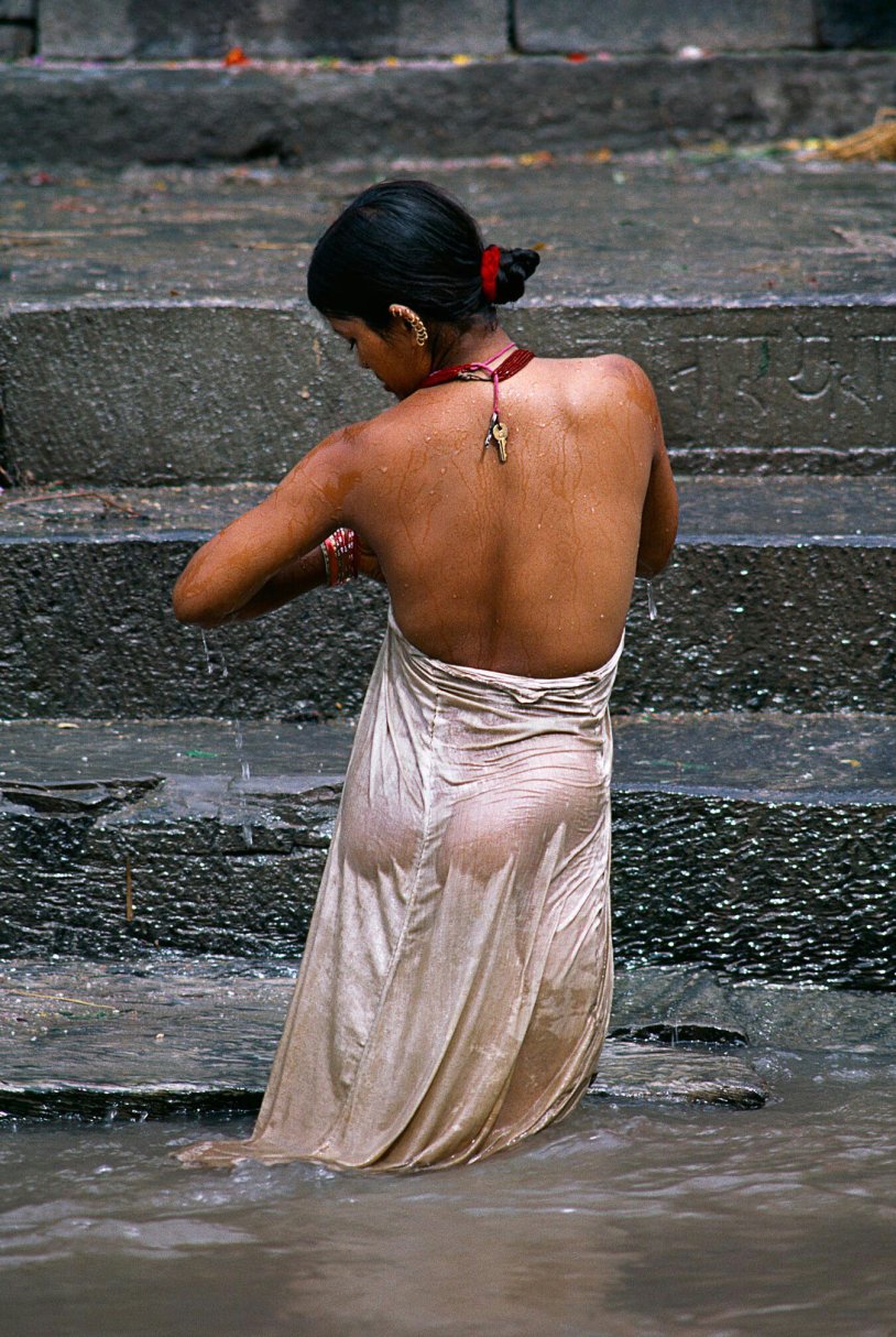 Bathing women Kathmandu Nepal
