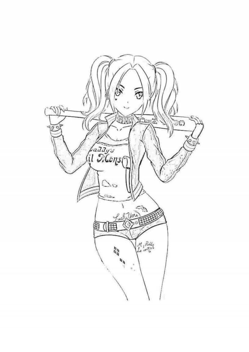Harley Quinn Coloring Pages