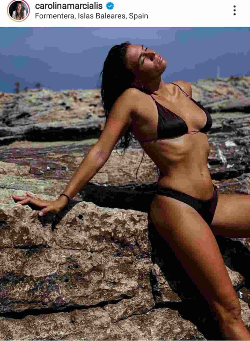 Actress in a swimsuit