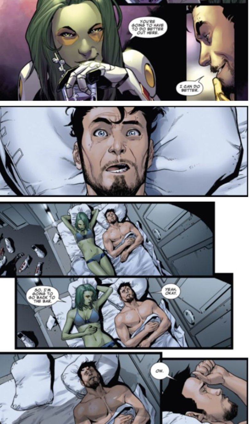 Tony Stark and Gamora