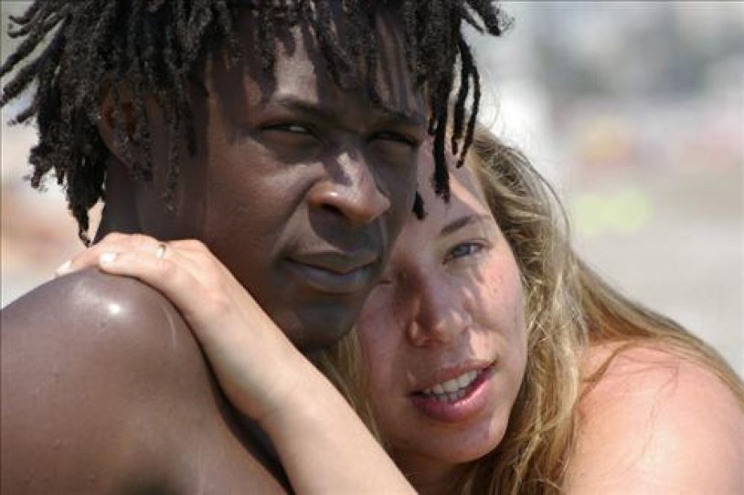 Negro girl in a bathing suit