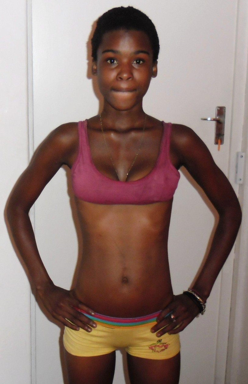 Ebony girls in swimsuit