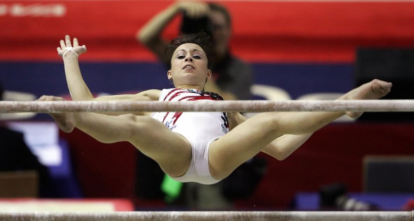 Gymnastics in panties