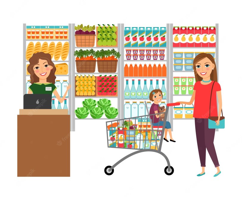 Grocery store illustration