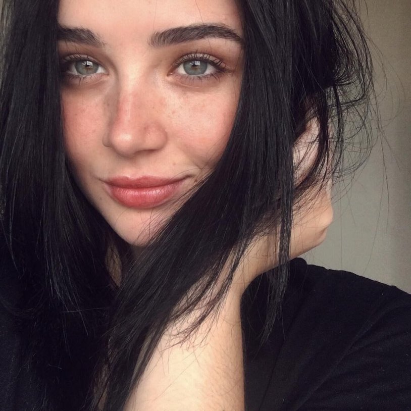 Lovely girls with black hair