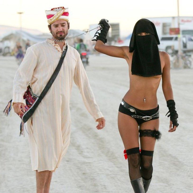 Muslims on the beach