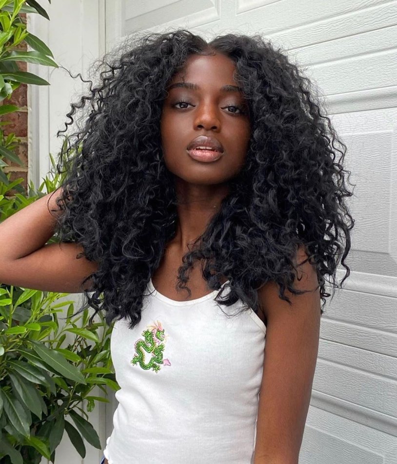 Black curly hair Latina