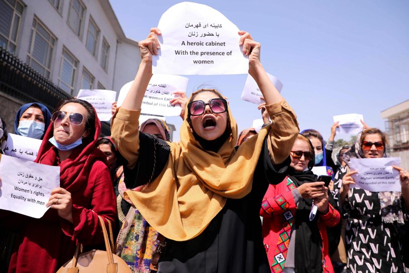 Afghan women protest