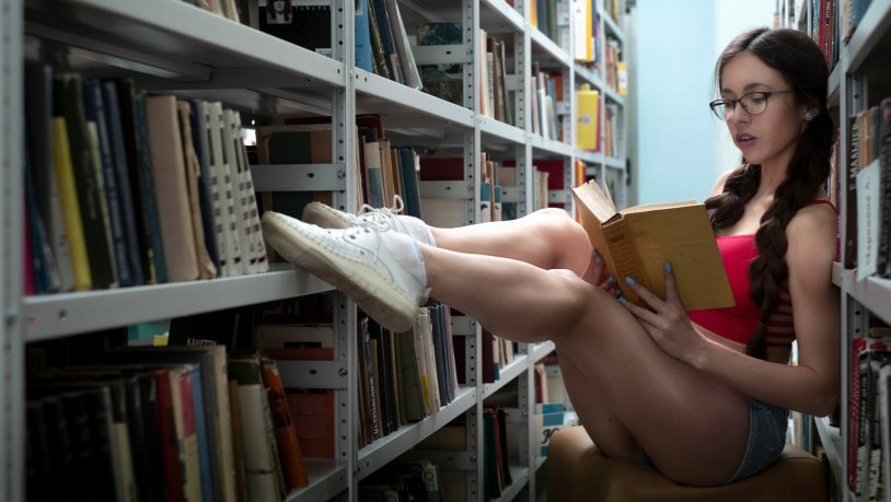 Ass girls in the library