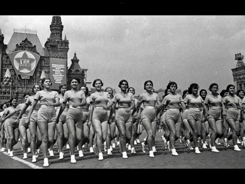Parade of athletes on Red Square 1936