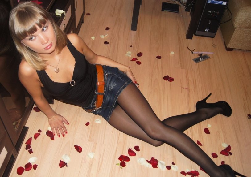 Social media girls in stockings