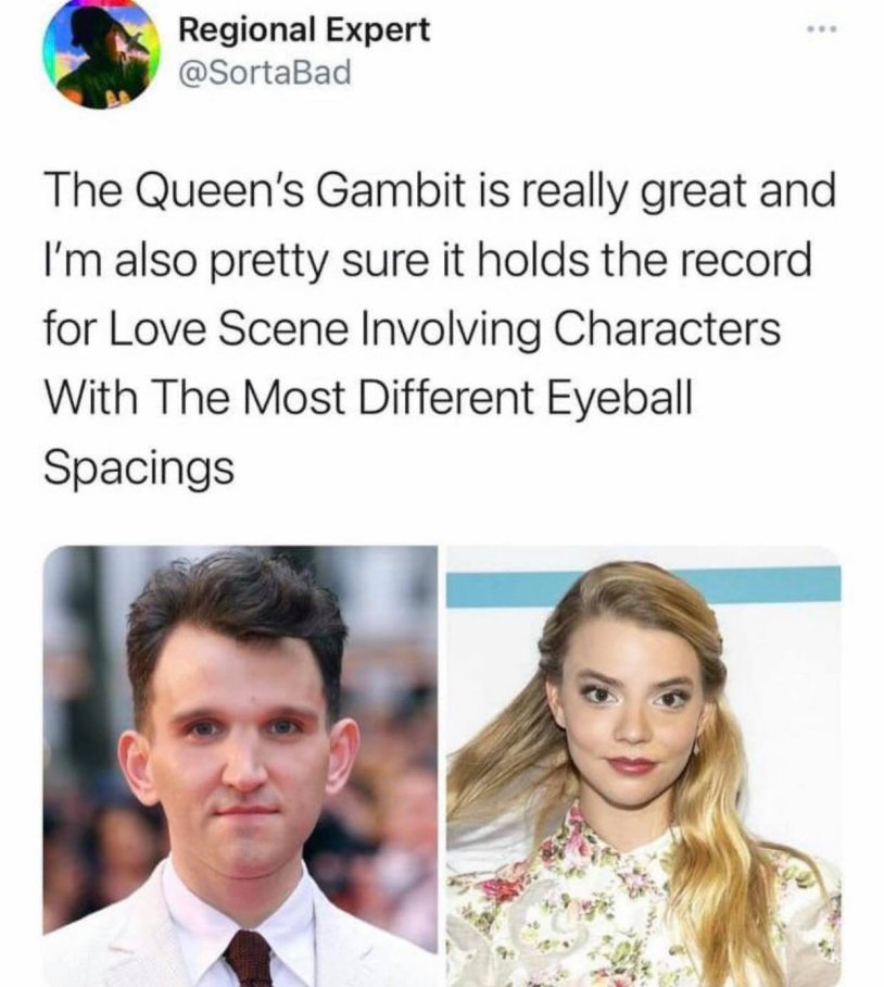 Anya Taylor-Joy and Harry Melling