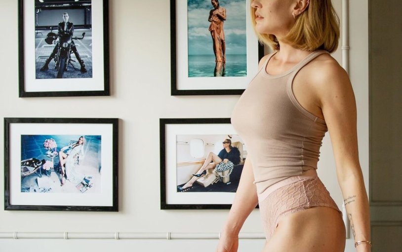 Hotwife wife in the kitchen