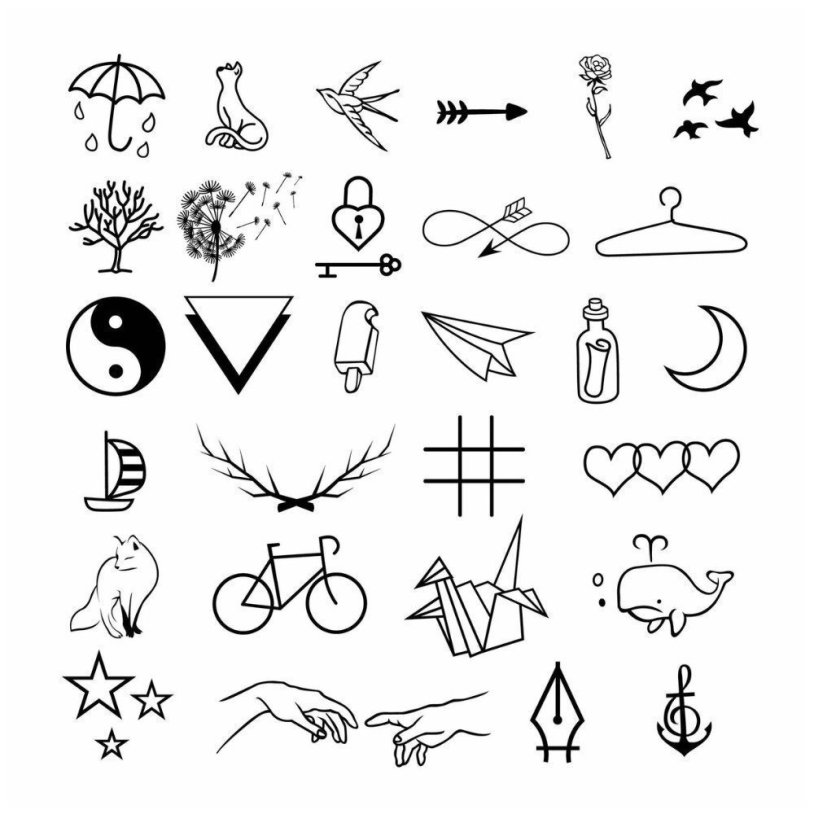 Sketches of small tattoos