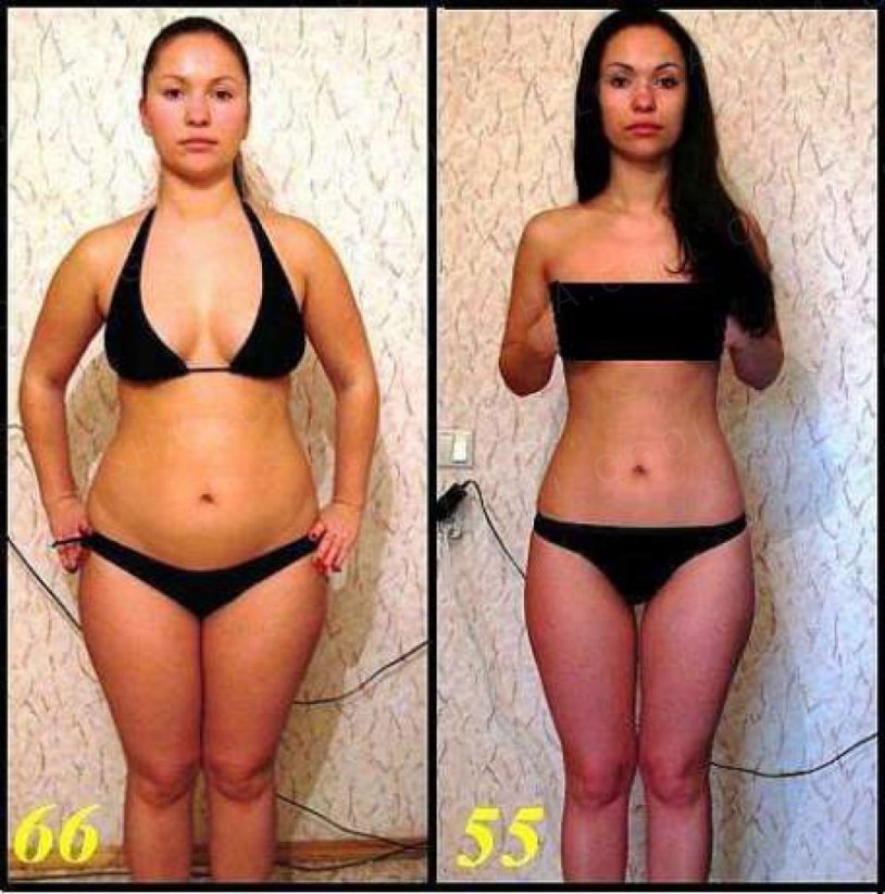 Slimming before and after