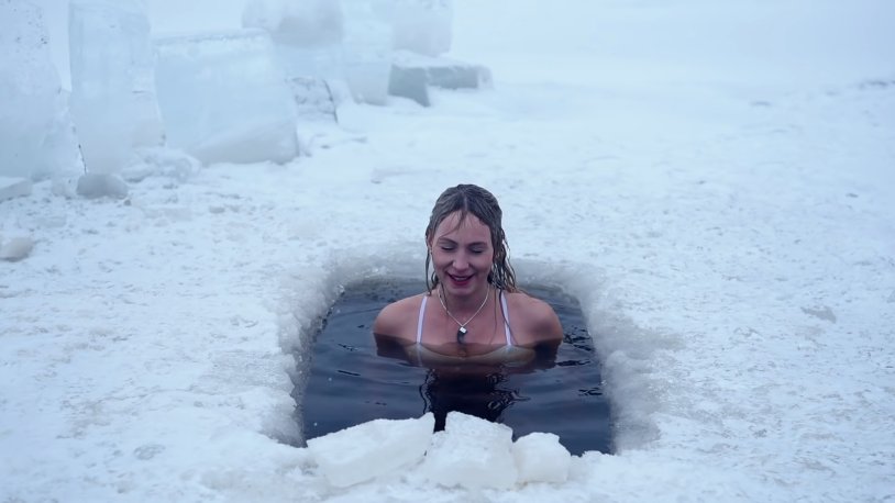 Girl in the hole with a laptop