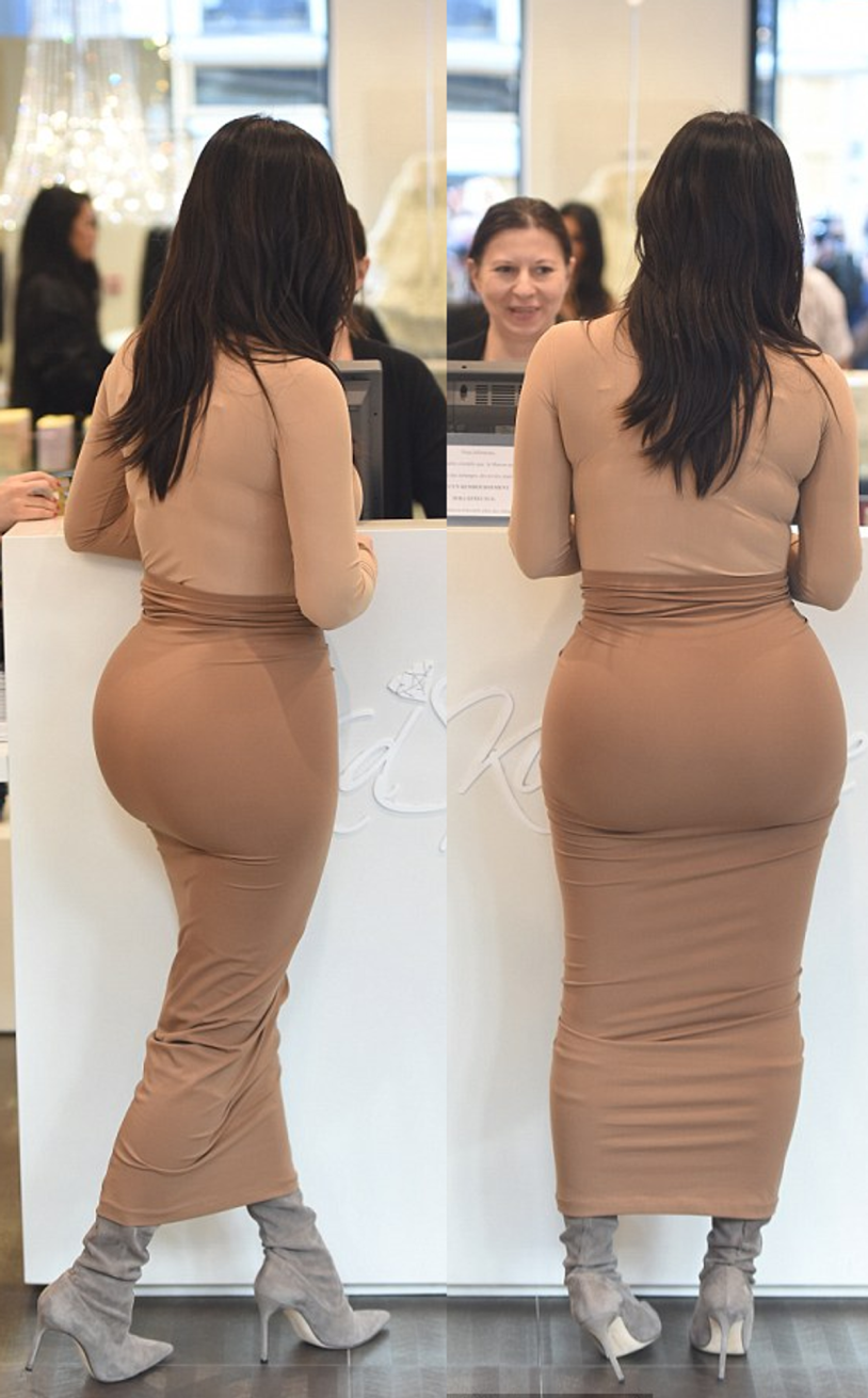 Kim Kardashian butt in a dress
