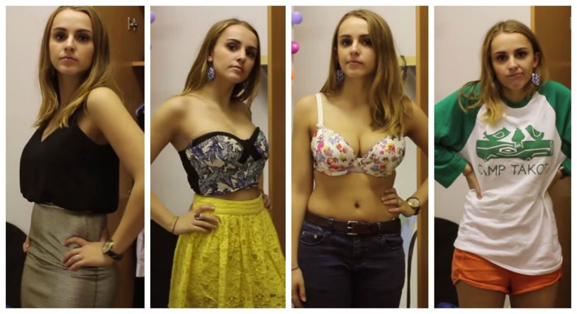 Dressed undressed collage