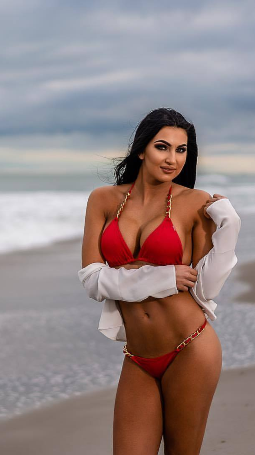 Billy Kay in a swimsuit