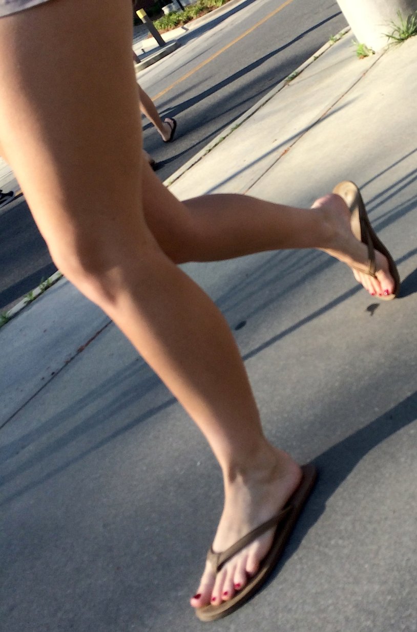 Legs in Flip Flops