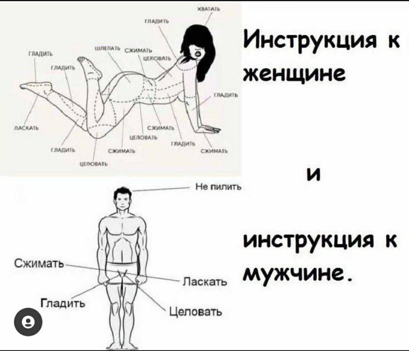 Instructions for a woman and a man