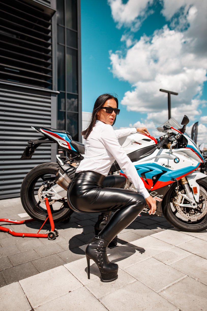 Girl on a motorcycle