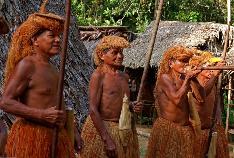 Yanomamo tribe in the Amazon jungle