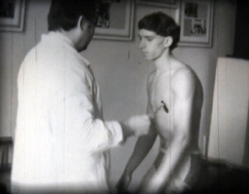 Medical examination of boys