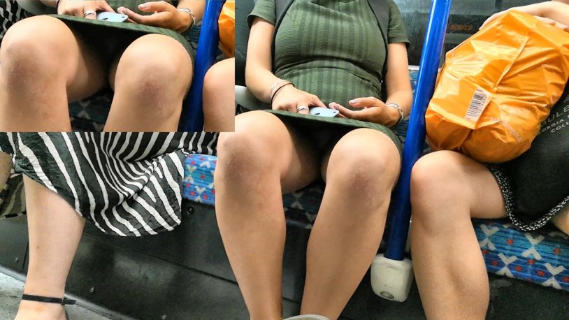 Hidden camera under a skirt