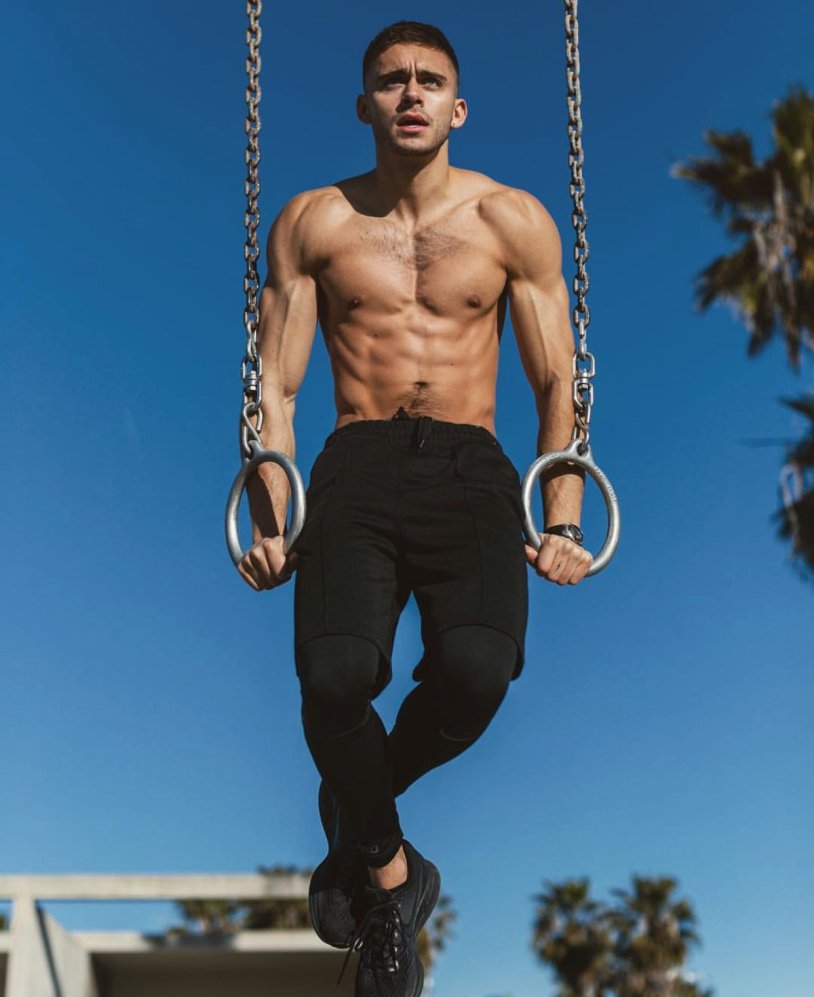 Handsome guy athlete complicated